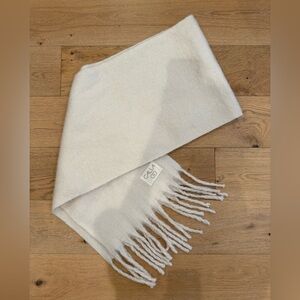 White Fringe Scarf by Cala